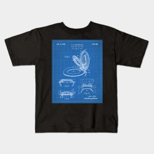 Toilet Seat Patent - Bathroom Art - Blueprint Kids T-Shirt
